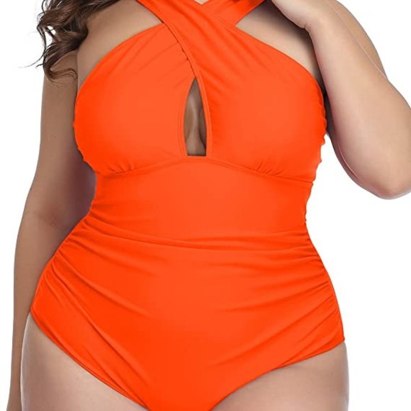 Daci Other - DACI Plus Size Keyhole Tummy Control One Piece Bathing Suits Swimwear
